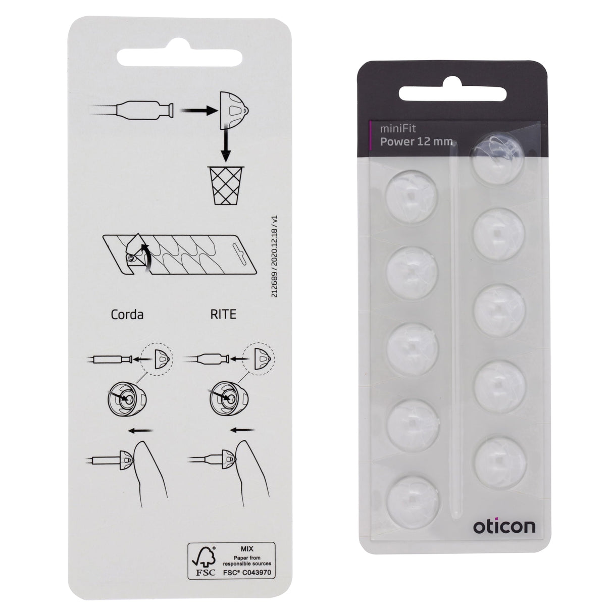 Genuine Oticon Hearing Aid Domes Minifit Power 12mm (0.47 inches - XLarge), Oticon Branded OEM Denmark Replacements, Authentic Accessories for Optimal Performance -3 Pack/30 Domes Total