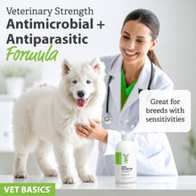 Load image into Gallery viewer, Vet Basics Lime Sulfur Dip – Skin Itch Relief Concentrated Antimicrobial & Antiparasitic Solution for Dogs, Cats, Puppies, Kittens & Horses, Helps Manage Ringworm, Mange, Skin Irritation, 16oz