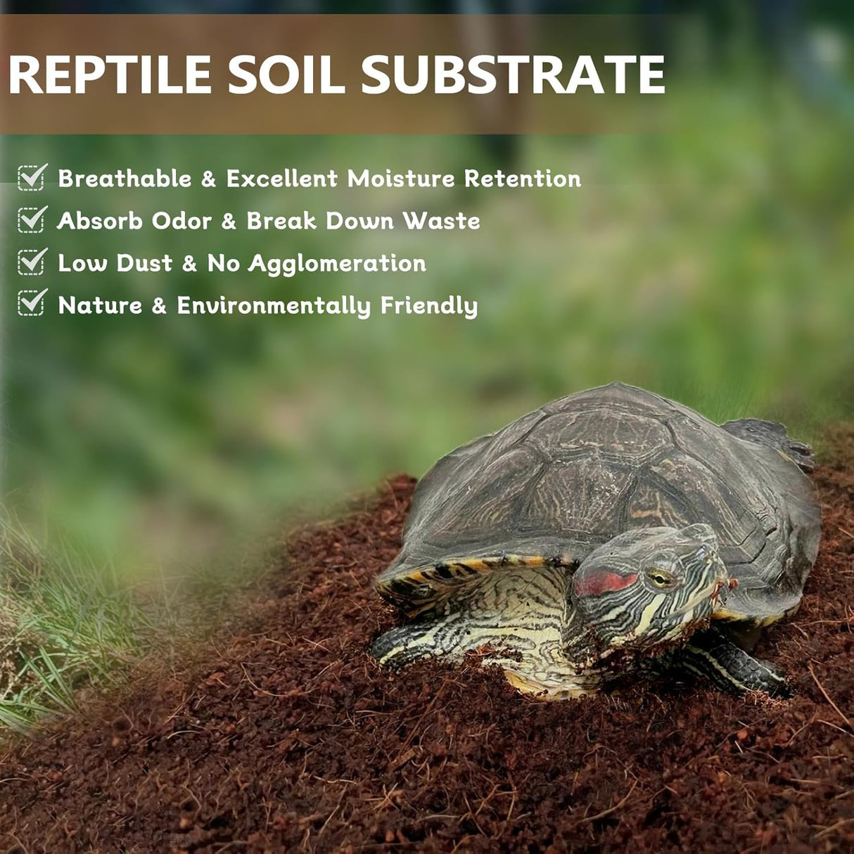 BNOSDM 2PCS Reptile Soil Substrate,Fluffy Small-Strand Reptile Substrate,Natural Terrarium Bioactive Soil Bedding for Snakes, Lizards, Tortoises Tarantulas,Lizards