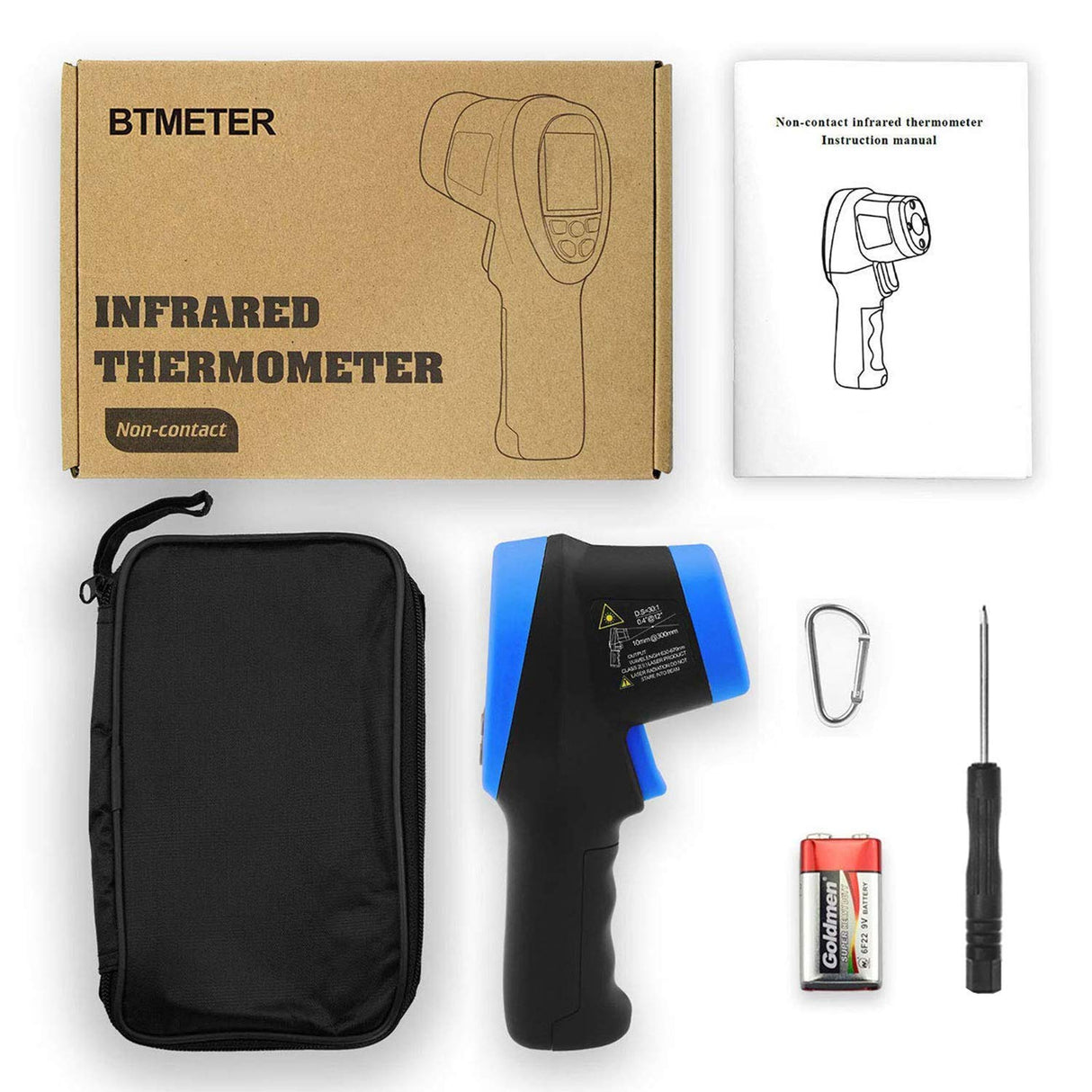 BTMETER BT-1500 Non-Contact Pyrometer 30:1 Industrial Laser Thermometer Gun, -58β to 2732β (-50β ~ 1500β) High Temp Infrared Thermometer (NOT for Human)