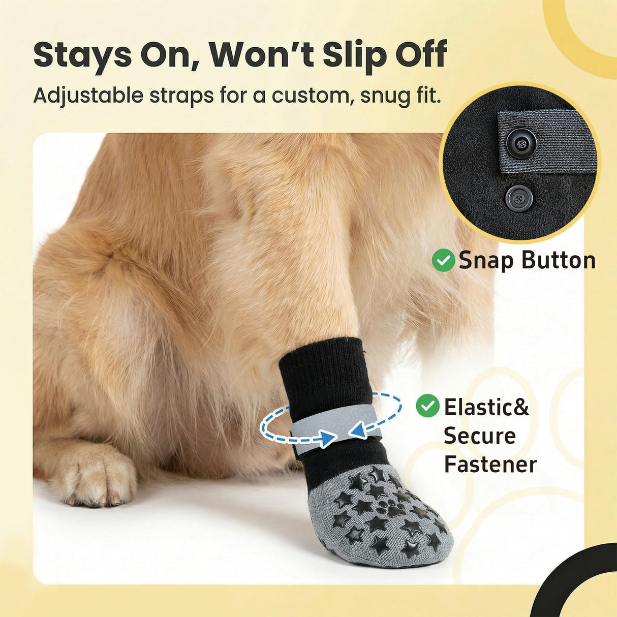 Rigrig Reflective Dog Socks Grippy Socks Prevent Licking Paws,Anti Slip Paw Protection, for Hardwood Floors & Hot & Cold Pavement, Small Medium Large & Senior Dogs