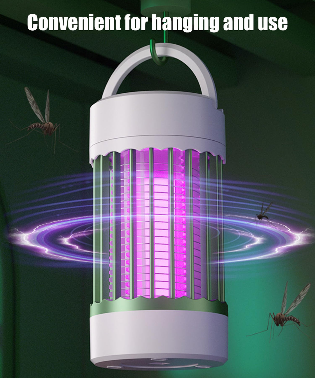 Bug Zapper Indoor/Outdoor, UV Attraction+Wind Inhale Insect Trap, Portable Rechargeable Pest Attractant Lamp to Remove Insects, Mosquitoes, Files, Bugs, Gnats, Moths
