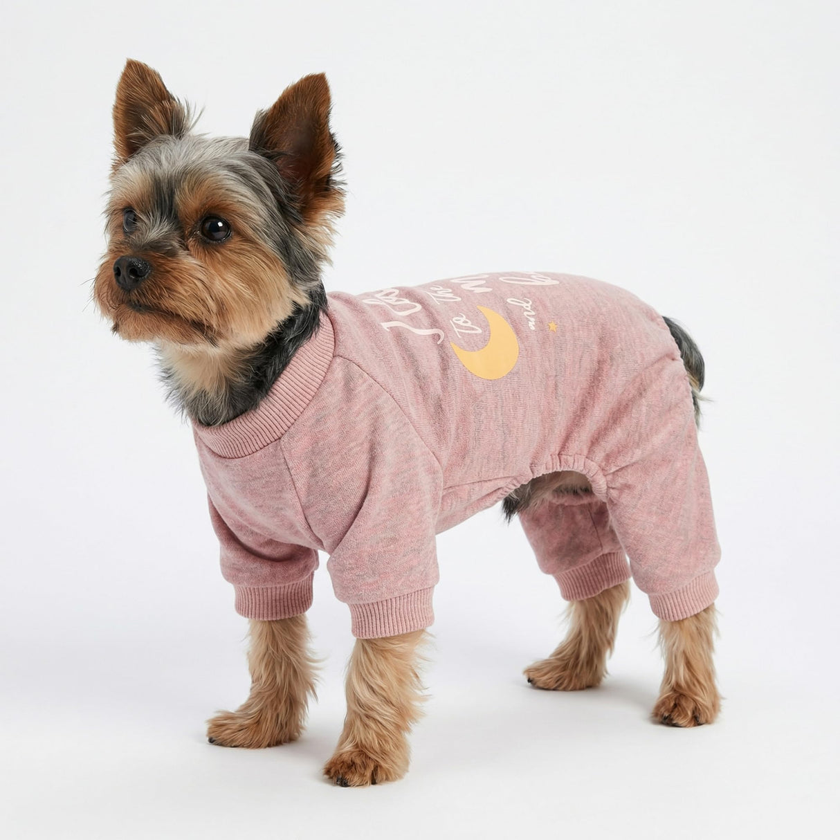 Fitwarm I Love You to The Moon and Back Dog Pajamas, Dog Clothes for Small Dogs Girl, Pet Onesie, Cat Outfit, Mid-Weight Velvet, Pink, Large