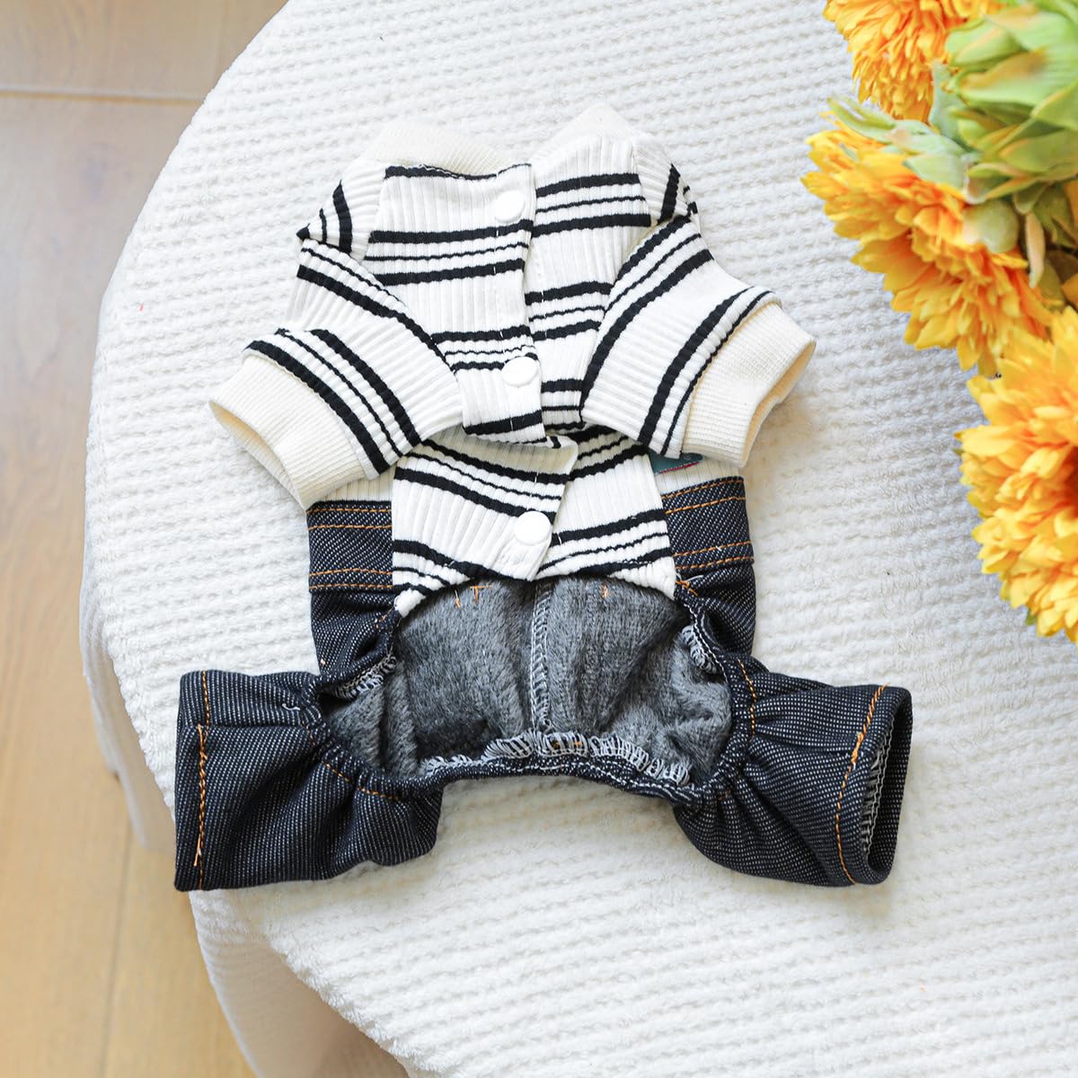 Dog Winter Clothes Pet Stylish Overalls for Small Medium Dogs Cute Puppy Jumpsuit Classic Small Dogs Boy Girl Clothes Comfortable Breathable Dog Bib Overalls Chihuahua Yorkies One Piece Outfits