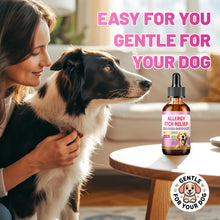 Load image into Gallery viewer, Wagmee Allergy Relief Drops for Dogs, Dog Itchy Skin Relief with Fish Oil, Omega-3, Turmeric & Natural Anti Itch for Dogs Ears & Paw Relief - Dog Seasonal Allergies, Skin & Coat Immune Supplement