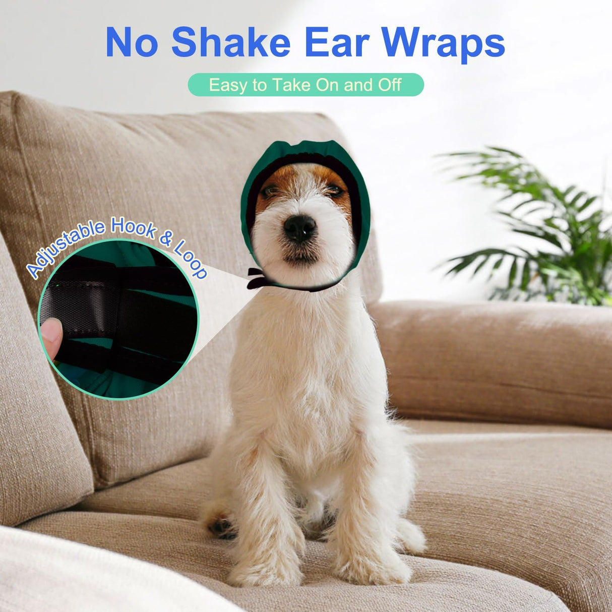 MIGOHI Dog Ear Muffs Noise Protection, Calming Hoodie with Soft Padding-Adjustable Headphones for Dog, Hook & Loop Headband for Dogs, S, Green