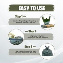 Load image into Gallery viewer, HEAVY Dootie Bags with EZ Tie Handles. Clean and Convenient for Pet Dog Poop, Cat Litter. Multi-Use. Great for Swivel Bin and Gogo Stik Scoopers. Made with Cornstarch. Strong, Leakproof and Very Large