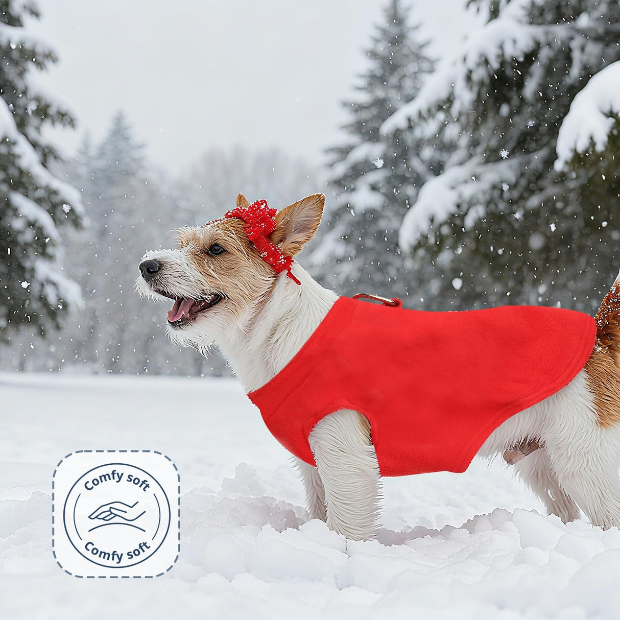 PETAXCELL Dogs Fleece Vest Sweater, Stretch Fleece Dog Coat with Leash Ring Winter Warm Pet Thick Clothes Soft (M, Solid, Rose Red/Purple, 2Pack), for Chihuahua/Bichon/Puppies/Kitten