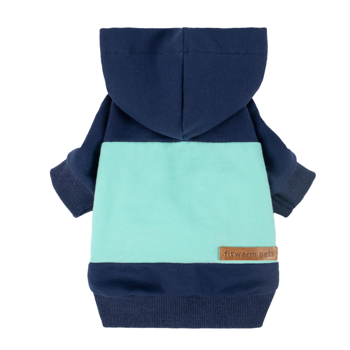 Fitwarm Color Block Dog Hoodie, Doggy Winter Clothes for Small Dogs Boy, Dog Sweatshirt with Hood, Lightweight Pet Hoodie, Royal Blue, Light Blue, Large