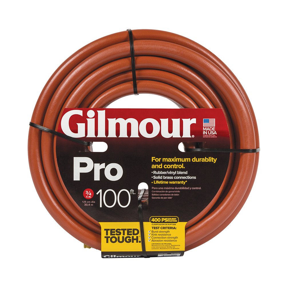 GILMOUR Pro Commercial Hose 3/4 Inch x 100 Feet, Red (841001-1001)