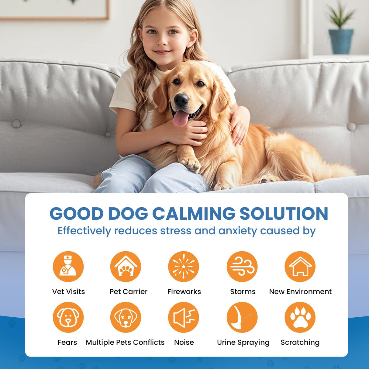 Yirr Dog Calming Diffuser, 8 in 1 Dog Pheromones Calming Diffuser, Relaxing Pheromone for Dogs Relief Stress Anxiety Reduce Aggression Barking, Help Train Dog to Pee, 2 Diffuser 6 Refill(48ml)