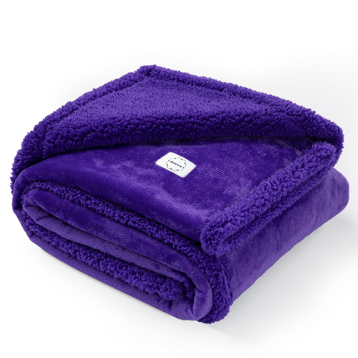 Waterproof Purple Dog Blanket for Couches Beds Covers Reversible Calming Pet Blankets for Large Dogs Puppy Cats Leakproof Sofa Couch Washable Cover Cat Fluffy Fleece Pet Cover for Warm-XL-85x57in