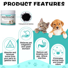 Load image into Gallery viewer, Activated Charcoal for Dogs, Cats, and All Pets, Charcoal for Dogs Poisoning, Digestive Health, Gas & Liver Support, Non-GMO, Gluten Free,3.53oz(Powder)