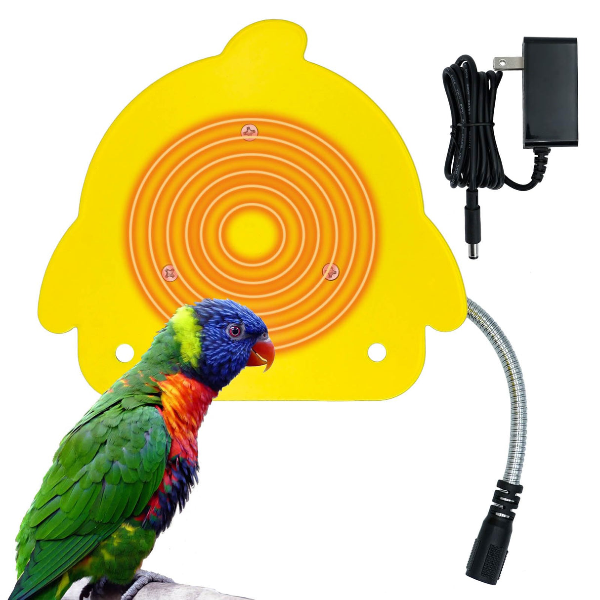 ZHEQOGZH Bird Cage Heater for Cockatiels Parrots Conure Finches Parakeets Heater Snuggle Up Bird Warmer 12V 18W, Size 5.3" x 4.7"