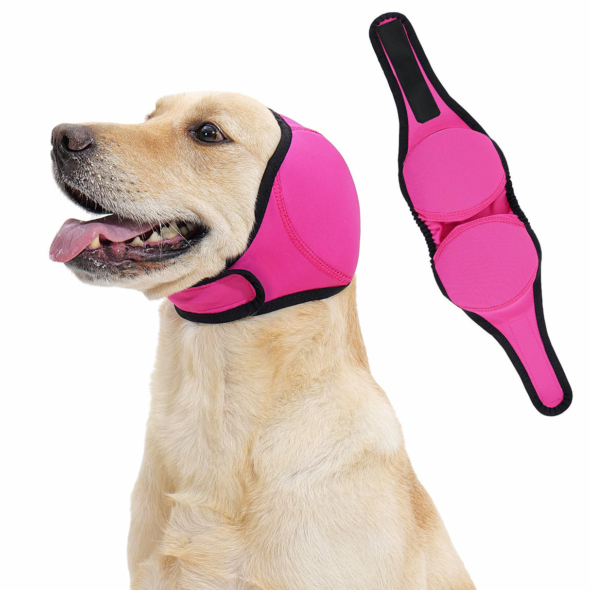 LIANZIMAU Quiet Ears for Dogs Comfort Calming Hoodie Dog Ear Covers for Noise & Anxiety Relief Ear Wraps for Dog Adjustable Dogs Ear Muffs Noise Protection Firework,Grooming and Force Drying