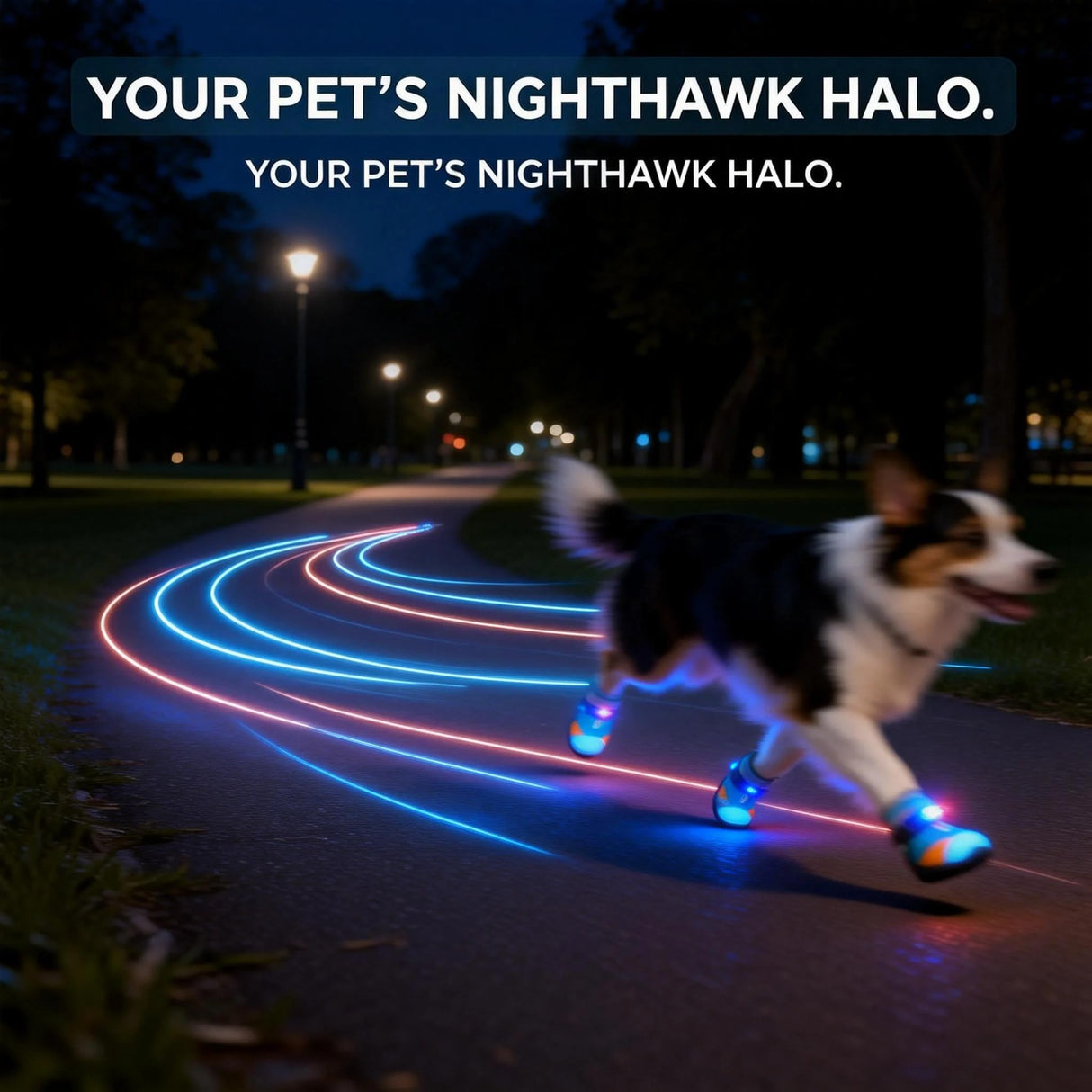 Breathable Light Up Shoes for Dogs & Cats, Anti-Slip LED Motion Breathable Shiny Boots Motion-Activated Pet Shoe (2PCS,1)