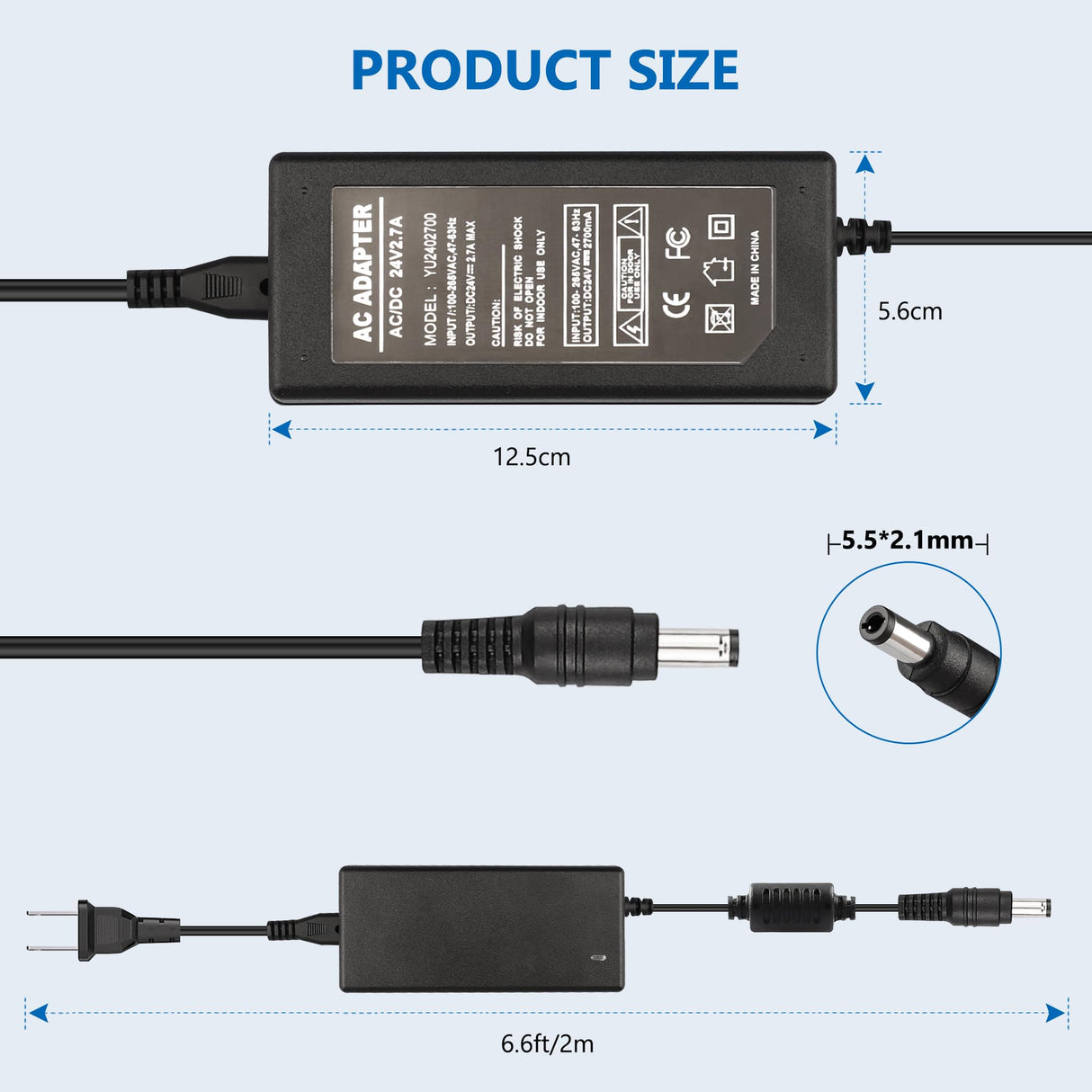 Replacement for Logitech G920 G29 Power Supply, 24V Power Adapter for Logitech Driving Force Racing Wheel G923 G25 G27 G940 GT Racing Wheel APD DA-42H24, AD10110LF, 190211-0010