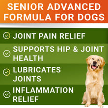 Load image into Gallery viewer, Senior Advanced Glucosamine Chondroitin Joint Supplement for Dogs - Hip & Joint Pain Relief Pills - Large & Small Breed - Hip Joint Chews Canine Joint Health - Chews Older Dogs - Bacon Flavor-120Ct