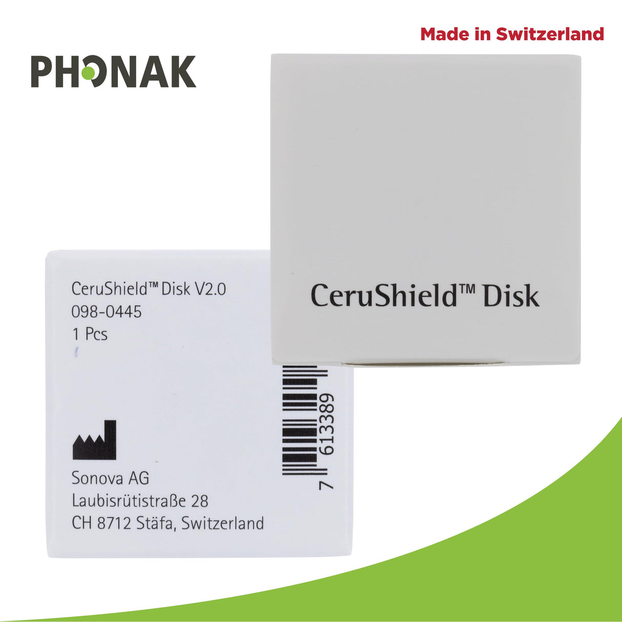 Genuine OEM Switzerland Wax Guards Filters, Cerushield Disk v2.0 098-0445 Accessories for Phonak Hearing Aid Audeo Marvel Paradise Lumity Hearing Aid only using SDS 4.0 receiver-4 pack/32 Filter Total