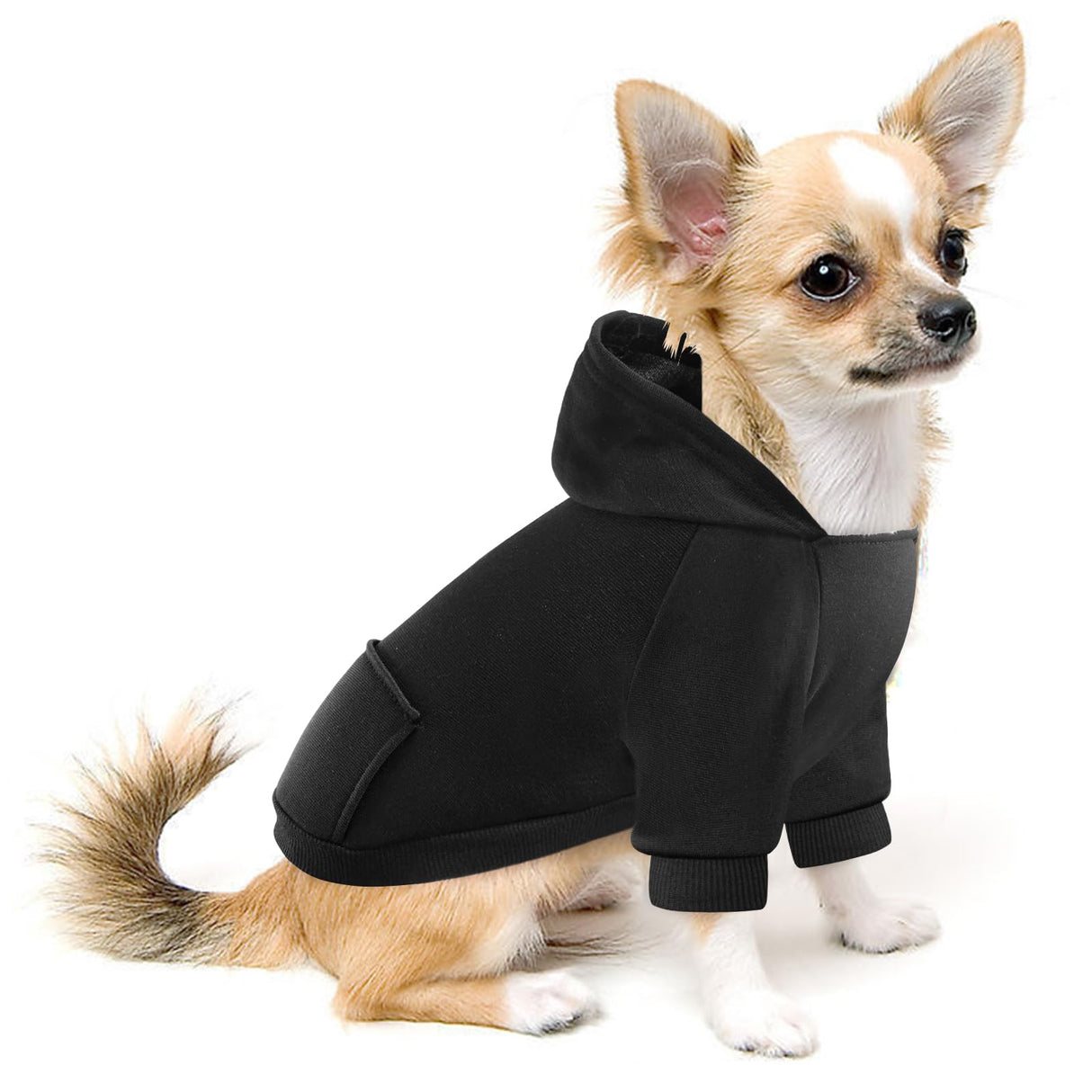 Idepet Pet Dog Hoodies 2 Pack with Pocket, Dog Outfits for Small Pets Chihuahua Clothes Warm Coat Jacket Autumn Puppy Sweatshirt Cats Clothing