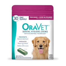 Load image into Gallery viewer, ORAVET Dental Chews for Dogs, Oral Care and Hygiene Chews (Large Dogs, Over 50 lbs.) Pink Pouch, 30 Count (Pack of 1)