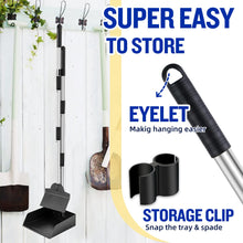 Load image into Gallery viewer, Dog Pooper Scooper,Tray and Spade Set Poop Scooper for Dogs, Adjustable Long Handle Metal Pooper Scooper with Bin for Pet Waste Removal, No Bending Clean Up for Medium and Large Dogs