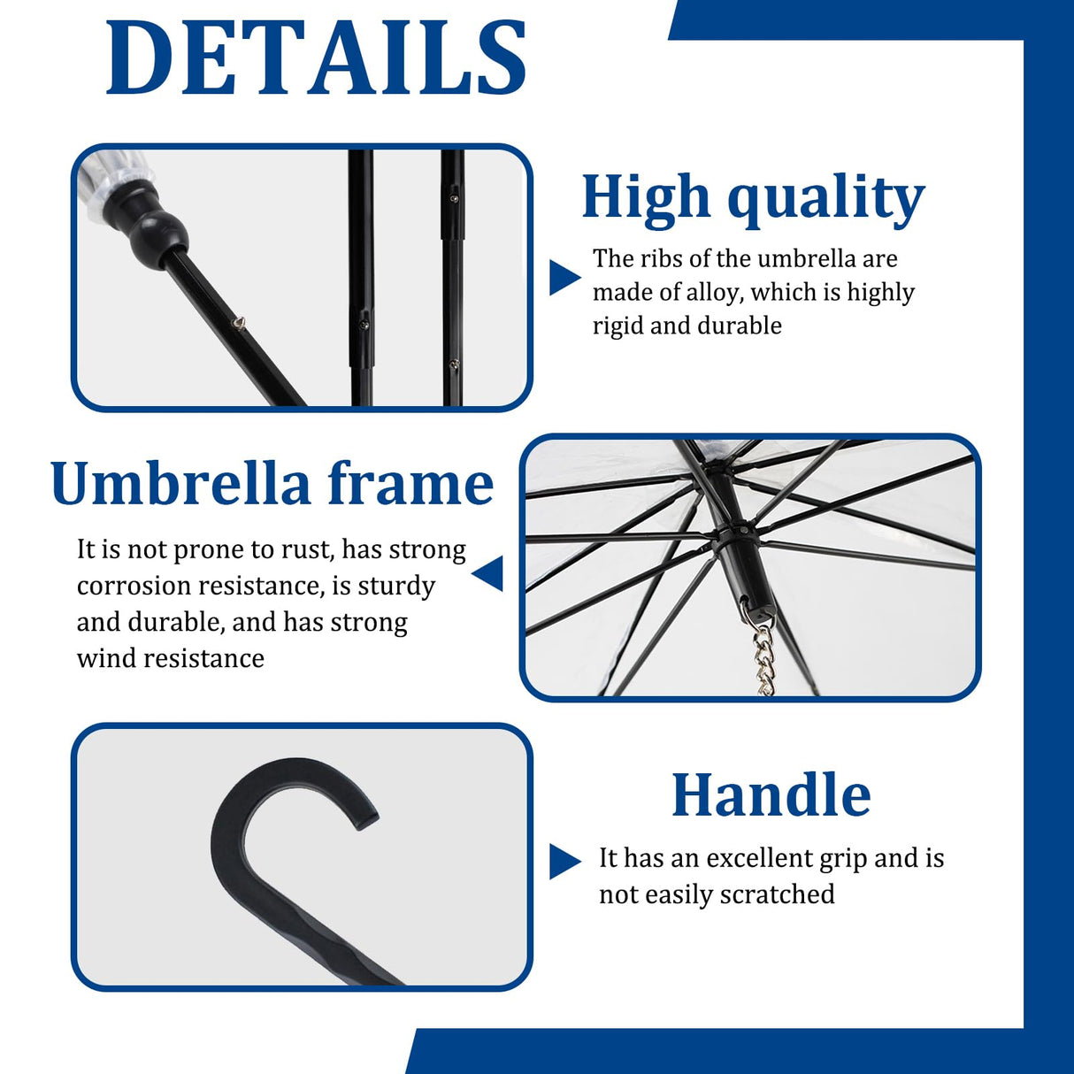 KEFIDEK Pet Dog Transparent Umbrella, Clear Folding Adjustable Leash, Keeps Pet Dry in Rain (Bending Hook)