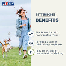 Load image into Gallery viewer, Four Leaf Rover Better Bones Bone Meal for Dogs - Dog Calcium Supplement for Healthy Joints, Teeth, & Bones - from 100% Grass-Fed New Zealand Beef Bone
