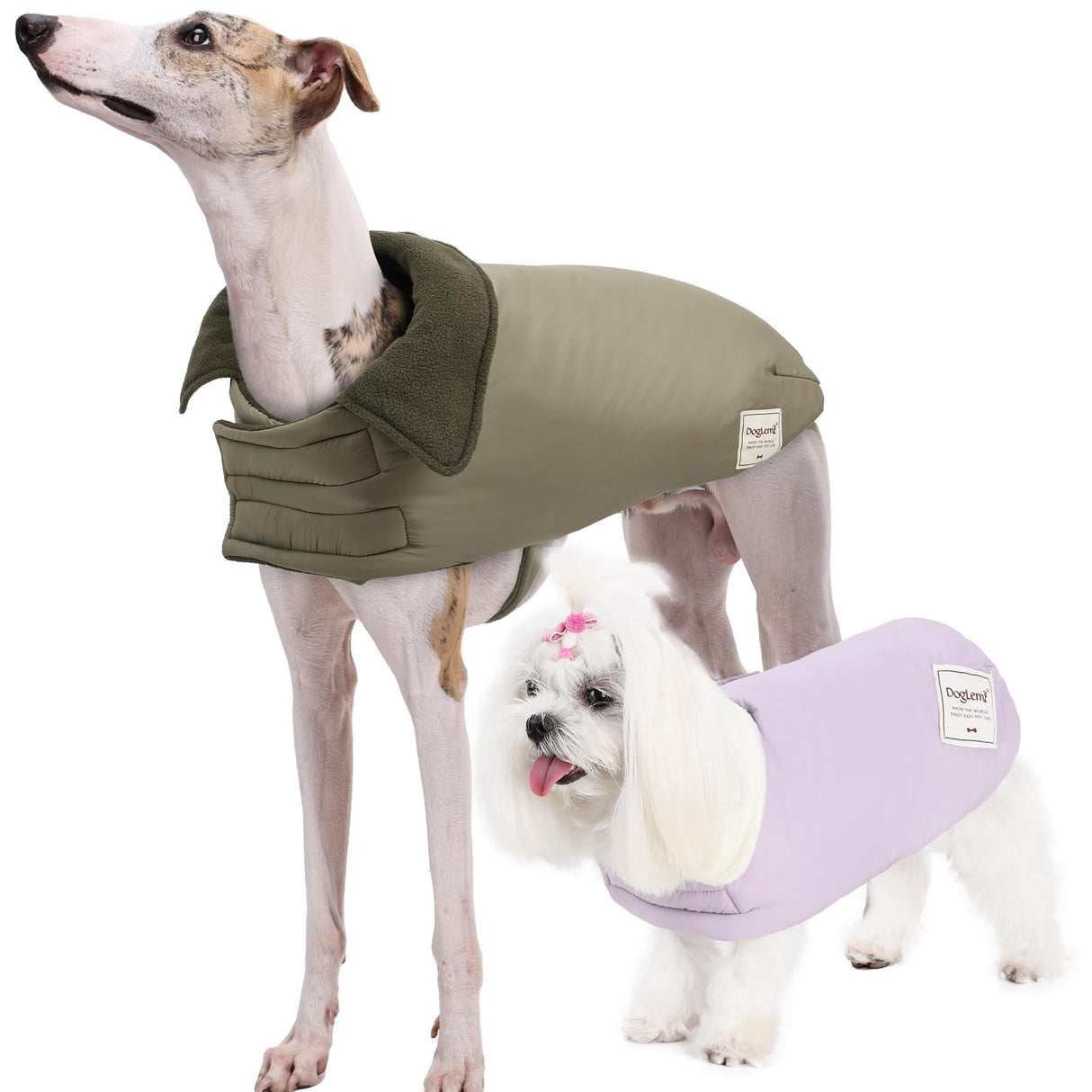 ETIAL Dog Winter Coat, Windproof Waterproof Dog Cold Weather Coats, Winter Snowsuit Extra Warm Fleece Jacket for Small Medium Large Breeds (Green,M)