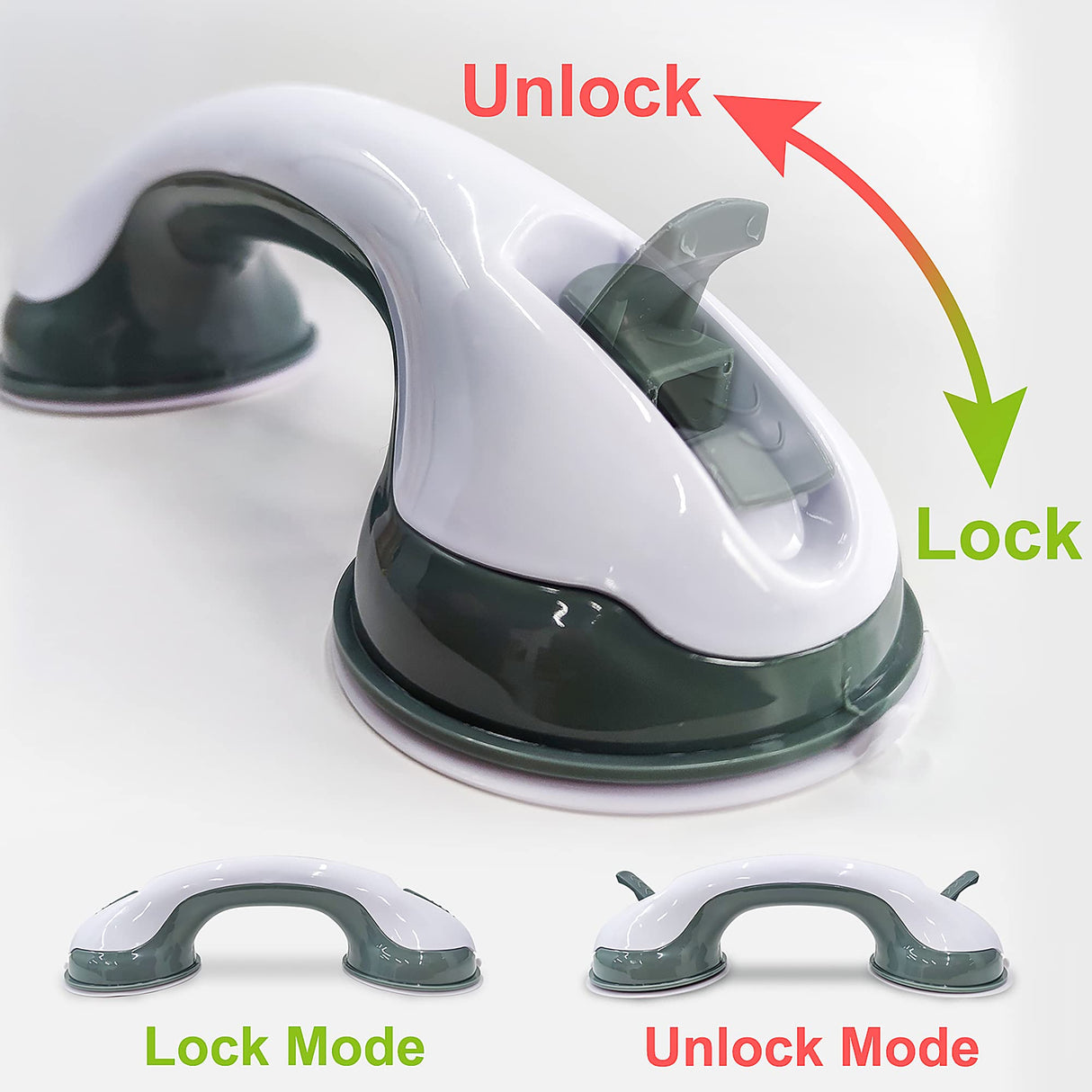 NLAAHCE Shower Grab Bar Heavy-Duty (2Pack) 12-Inch ADA Compliant Shower Handles for Elderly Suction Shower Grab Bars for Seniors Handicap Safety Handrail for Bathtubs Shower Assistance