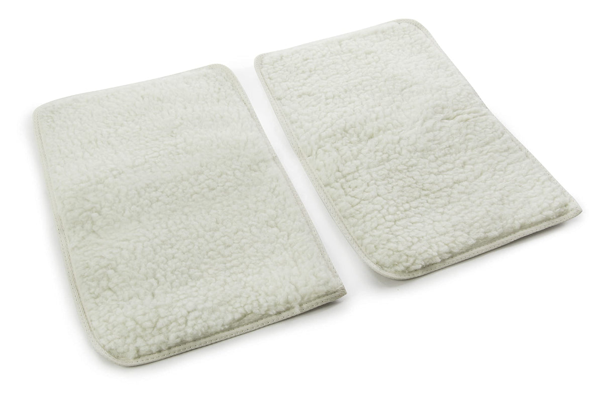Sherpa Replacement Liners for Travel Pet Carriers - Soft Absorbent Dog Kennel Pad with Waterproof Backing, Machine Washable Dog Crate Pads, 14.5x9.75in - 2 Pack, White, Small