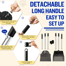 Load image into Gallery viewer, Dog Pooper Scooper,Tray and Spade Set Poop Scooper for Dogs, Adjustable Long Handle Metal Pooper Scooper with Bin for Pet Waste Removal, No Bending Clean Up for Medium and Large Dogs