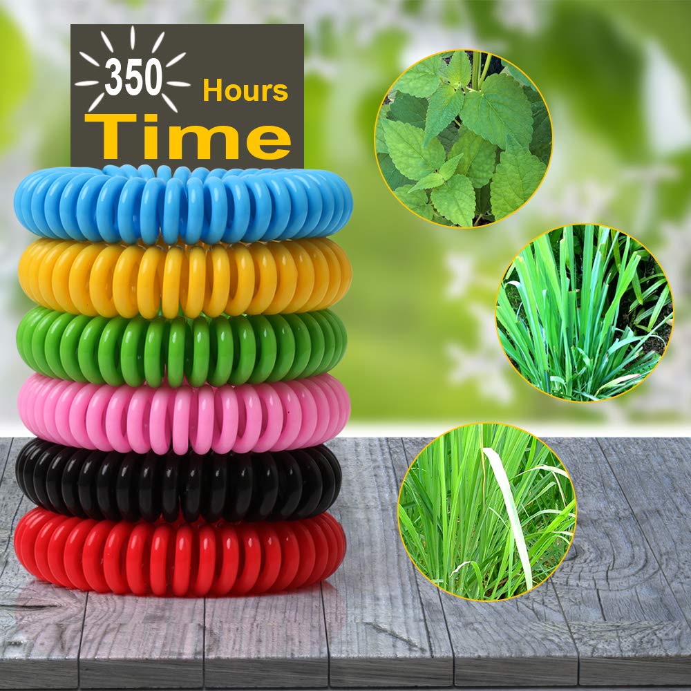 BuggyBands 25 Pack Mosquito Repellent Bracelets for Adults & Kids, DEET-Free Bands, Individually Wrapped Repellent Wristbands