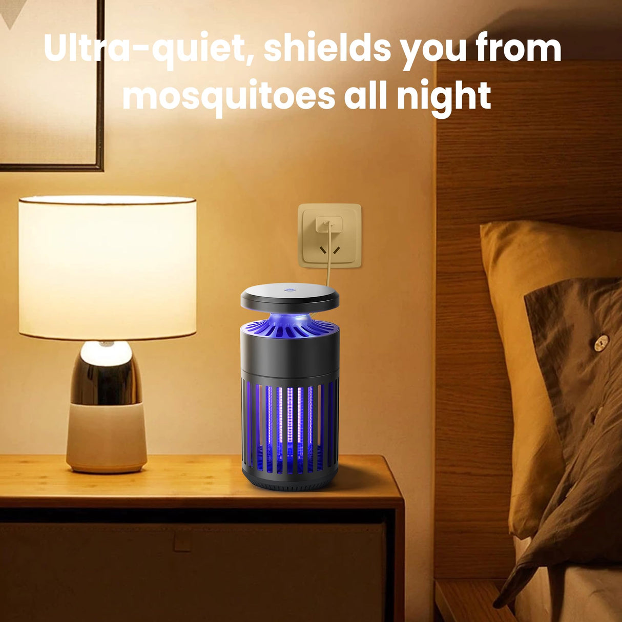 Pest Sniper Indoor Insect Trap,Attracts and Zaps Mosquitos, Gnats, Moths, Fruit Flies,2 in 1 Bug Zapper with Suction and Electric Grid