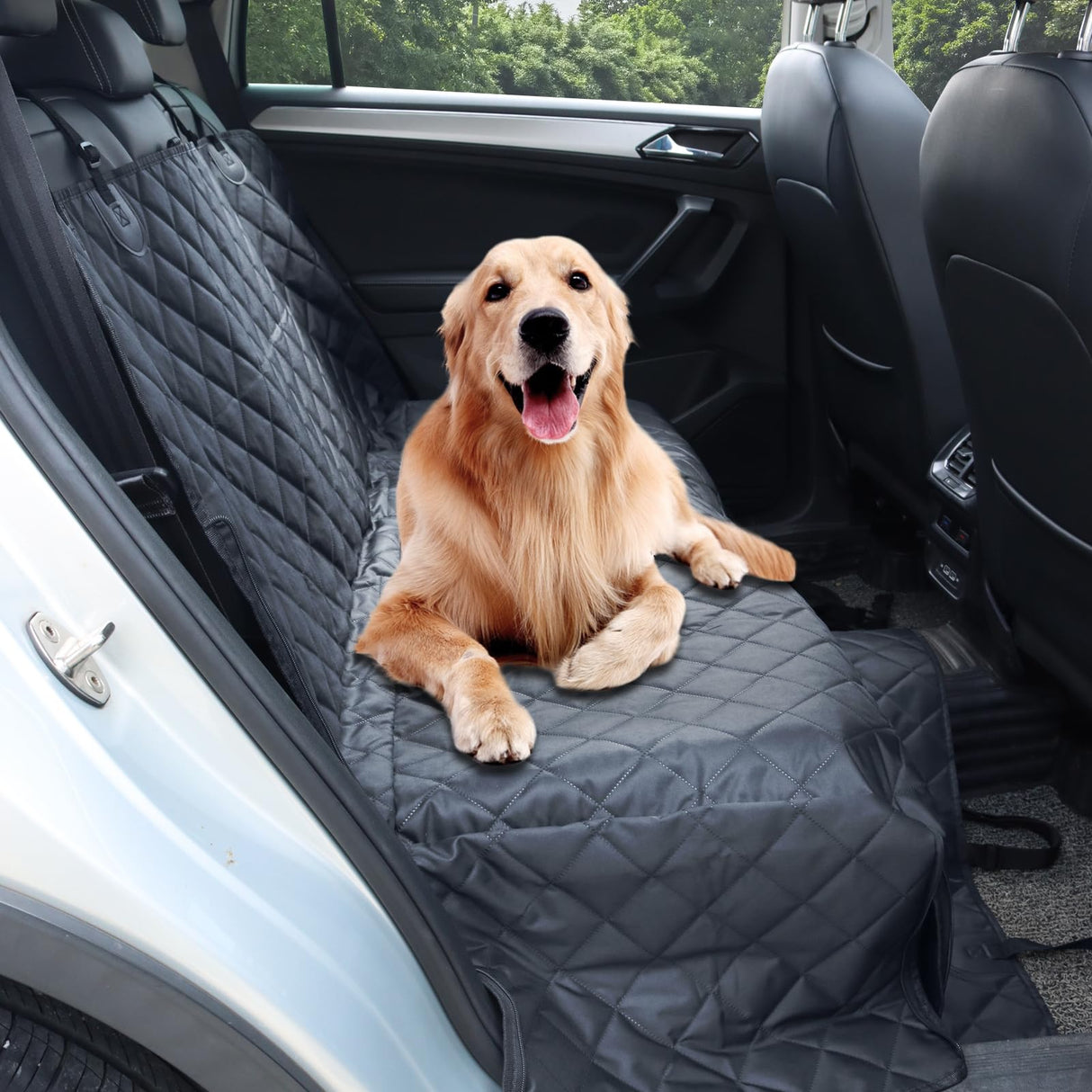 Viaviat Dog Car Seat Cover,Pets Back Seat Extender,600D Heavy Durable 100% Waterproof Scratchproof Soft Dogs Hammock, Nonslip Backseat Protector for Cars Trucks SUVs