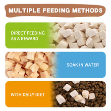 Load image into Gallery viewer, Dancing Tail Freeze Dried Raw Cat and Dog Treats, Healthy Limited Ingredient Chicken Cube Weight Control Traing Treats for Small Dogs Cats 5 Ounce