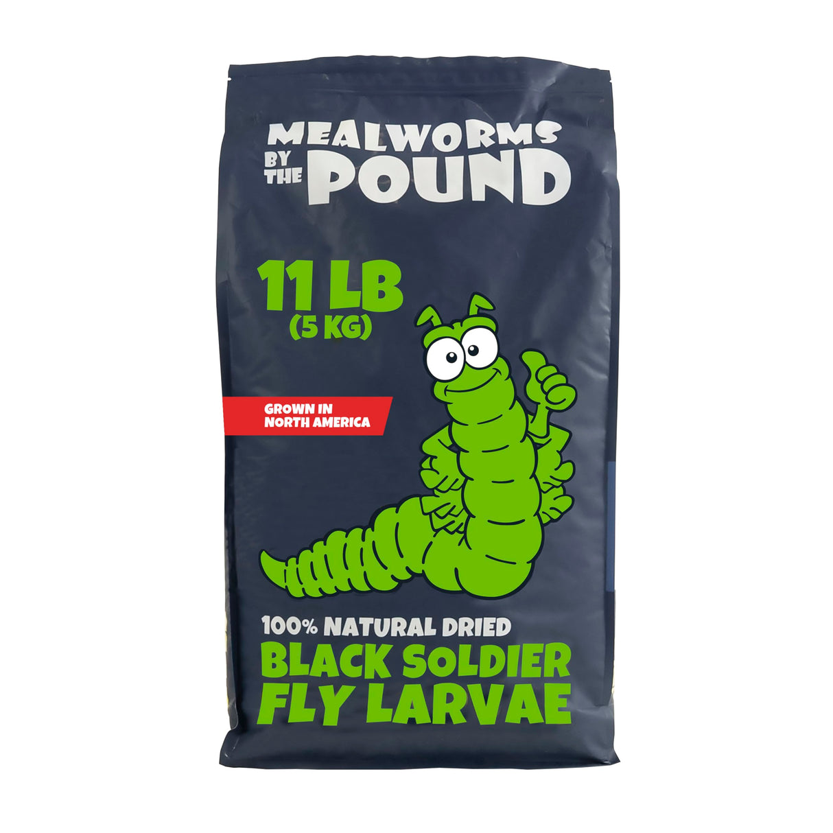 North American Grown Dried Black Soldier Fly Larvae (11 lbs) - More Calcium Than Mealworms - Treats for Chickens, Wild Birds, & Reptiles