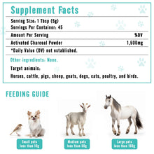 Load image into Gallery viewer, Activated Charcoal for Dogs, Cats, and All Pets, Charcoal for Dogs Poisoning, Digestive Health, Gas & Liver Support, Non-GMO, Gluten Free,3.53oz(Powder)