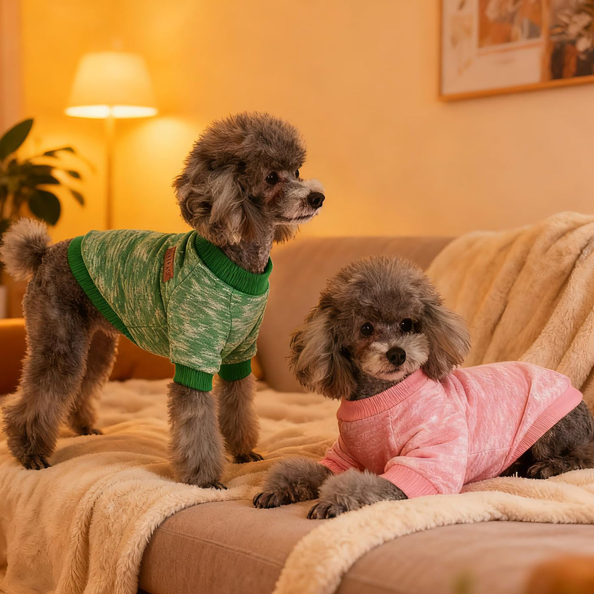 3 Pack Christmas Dog Sweaters for Small Dogs - Warm Fleece Unisex Puppy Sweater Outfit, Cute Cozy Thermal Winter Clothes for Small Breed Puppies & Cats