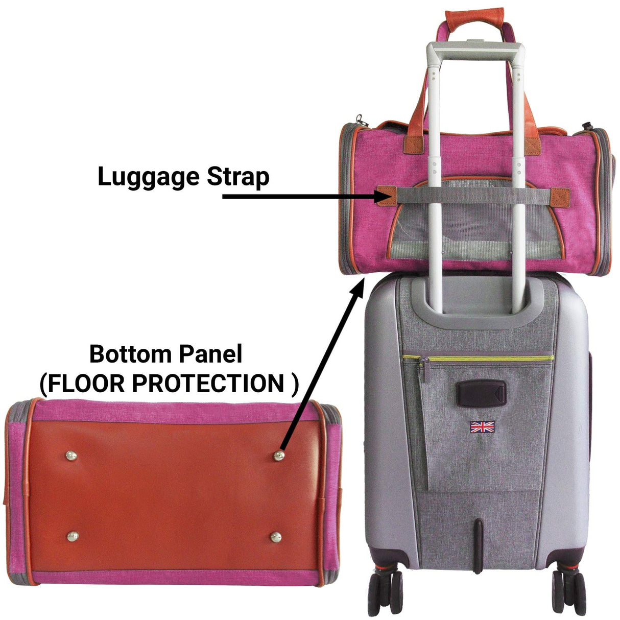 Mr. Peanut's Airline Approved Soft Sided Pet Carrier, Low Profile Gold Series Tote, Premium Brand Self Locking Zippers, Under Seat Compatibility, Plush Faux Fleece Bedding with a Sturdy Plywood Base