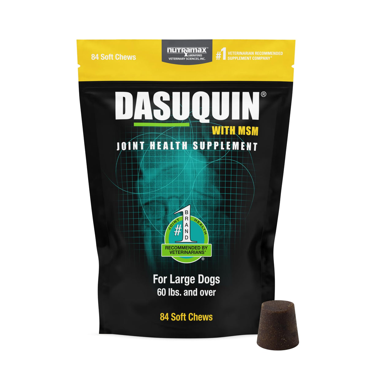 Nutramax Dasuquin for Large Dogs, Joint Health Supplement, Contains Glucosamine for Dogs, Plus Chondroitin, ASU, MSM and More, Supports Healthy Joints, Soft Chews, 84 Count