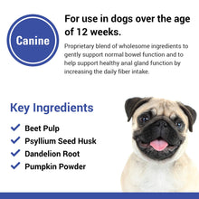 Load image into Gallery viewer, Vet Classics No Scoot Dog Supplements for Healthy Anal Gland Function – Support Normal Bowel Functions, Anal Glands – Increases Daily Fiber Intake for Dogs – 120 Soft Chews