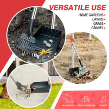 Load image into Gallery viewer, FUSBUNTY Pooper Scooper, Long Handle Dog Pooper Scooper, Heavy Duty Stainless Steel Rake with Tray & Spade Set for Pet Waste Removal, for Grass, Dirt or Gravel