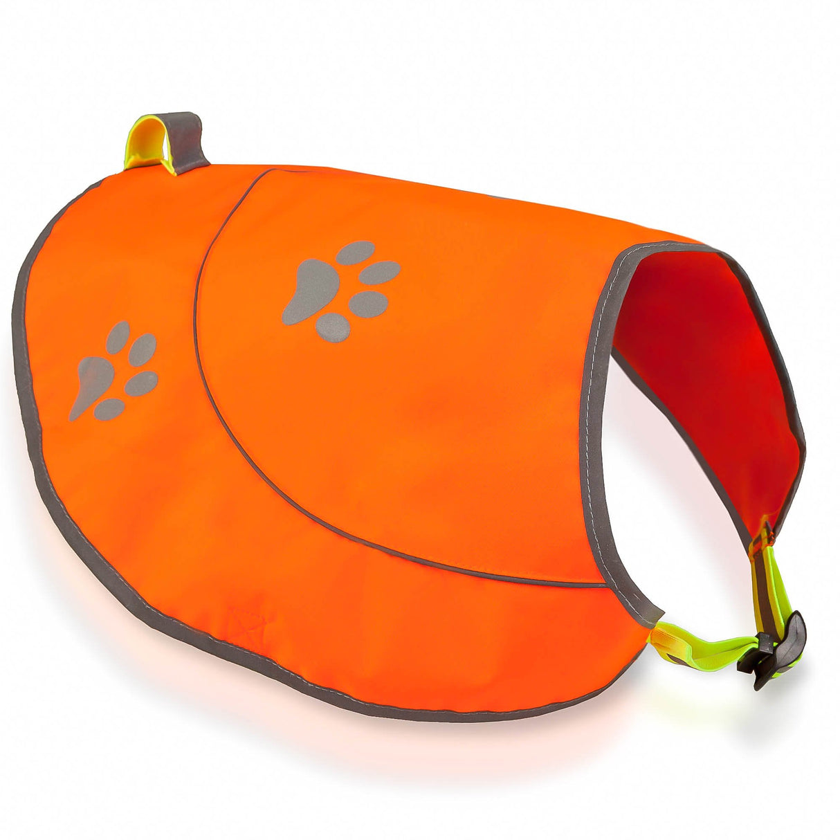 Funtone Colors Dog Reflective Vest - Comfortable Jacket Safety Hunting, High Visibility for Dogs with Elastic Straps and Clasp Closure-Orange, Medium