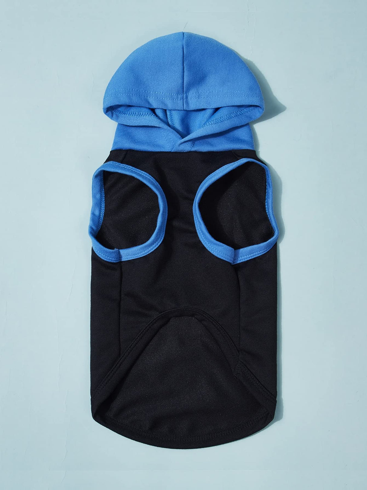 QWINEE Mom Boy Dog Hooded Tank Tops Letter Print Cat Puppy Hoodie Vest Sleeveless Pullover Dog Shirt Stretchy Pet Clothes for Small Medium Large Cats Dogs Kitten Blue L