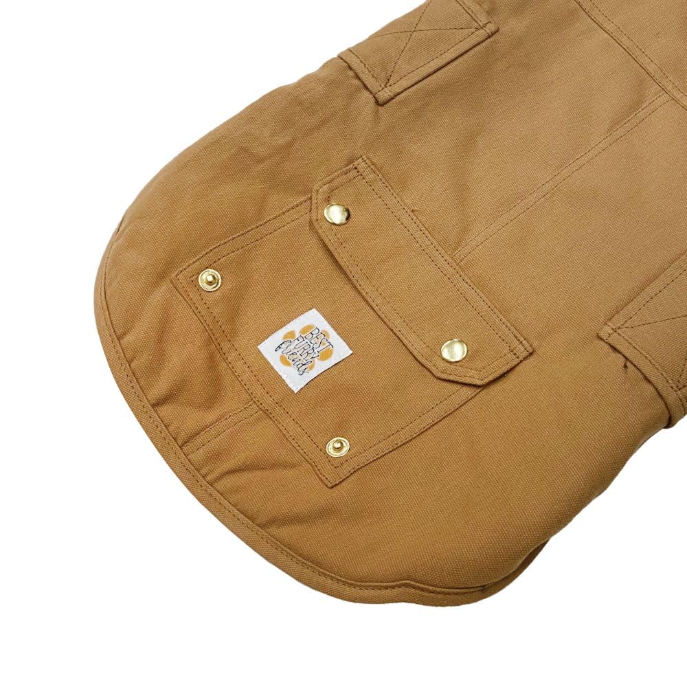 Best Furry Friends Duck Canvas Coat for Dogs, Khaki, Medium