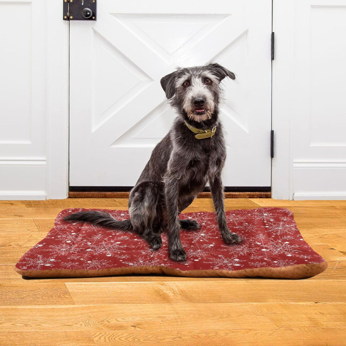 Sletend Christmas Snowflake Pet Bed Cute Dog Bed Mat Absorbing Non Slip Pad Pet Sleeping Mat for Small, Medium, and Large Dogs Puppy Cat 24 in x 18 in