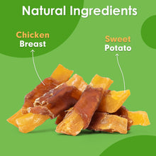 Load image into Gallery viewer, MON2SUN Dog Treats Rawhide Free Chicken Wrapped Sweet Potato Snacks, Gluten & Grain Free, Treats for Puppy and Small Dogs, (Chicken, 1.56 Pound-Pack of 1)