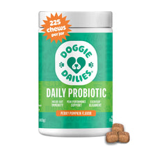 Load image into Gallery viewer, Doggie Dailies Probiotics for Dogs - Advanced Dog Probiotics with Prebiotics - Promotes Digestive Health - Supports Immune System and Overall Health (Pumpkin) 225 Soft Chews