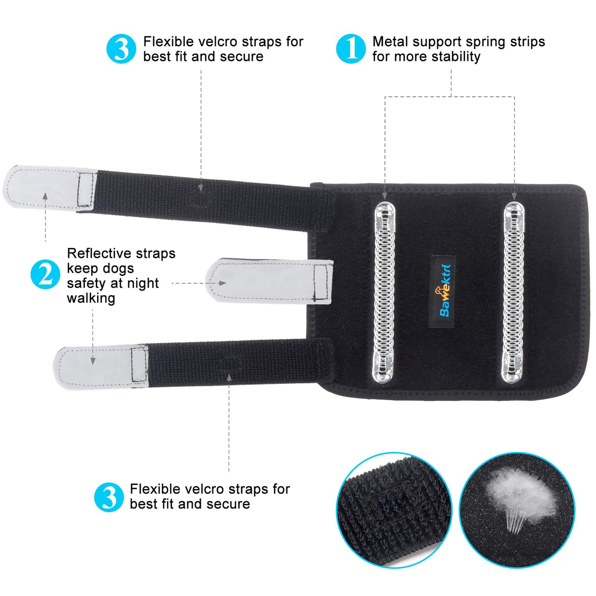 Bawektrl Dog Leg Brace for Front Hock Joint,Carpal Wrist Brace for Dogs Prevents Injuries Sprains Helps with Loss of Stability Caused by Arthritis, Keep Joint Warm, Reduces Pain Inflammation